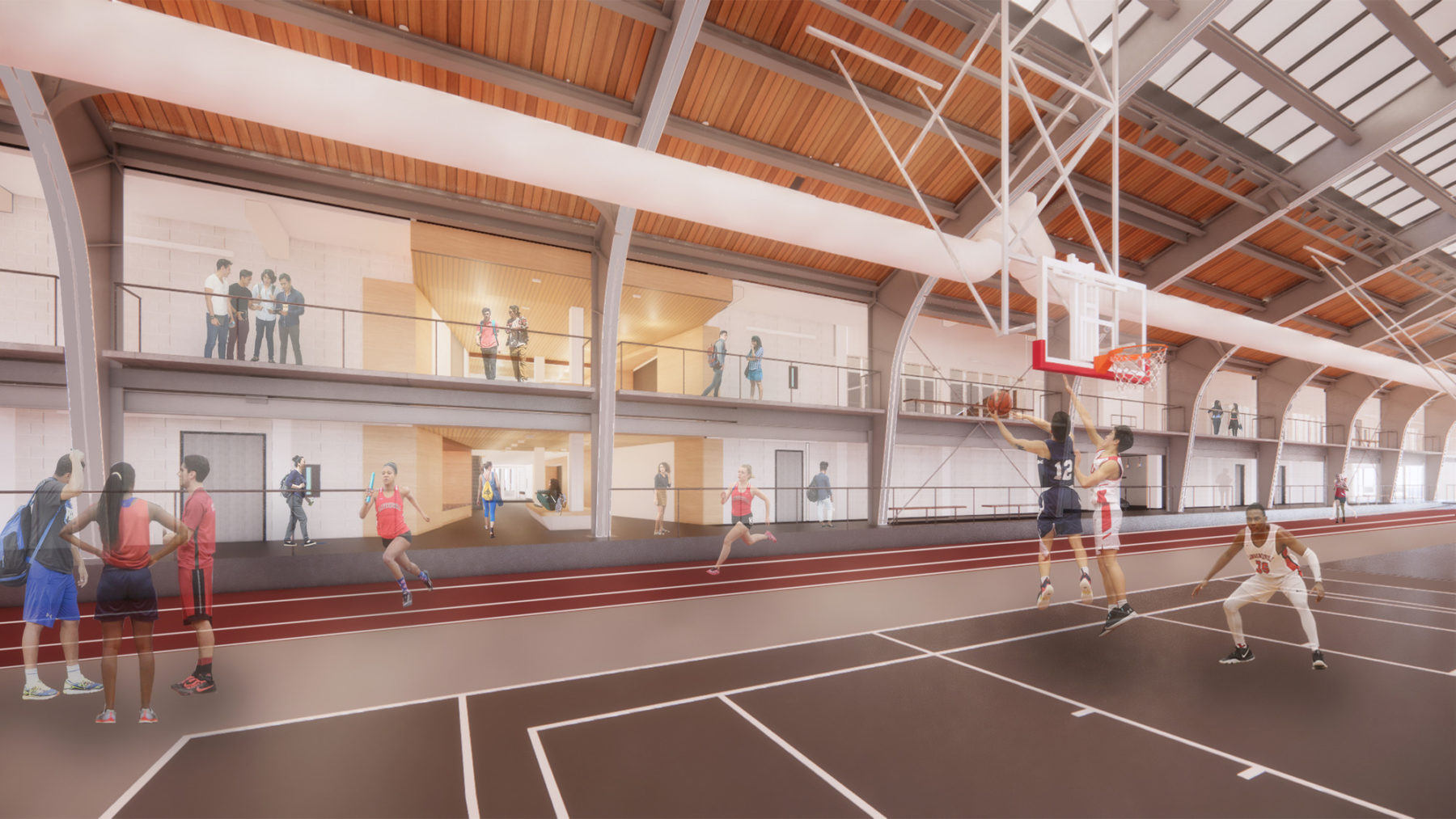 interior rendering of field house