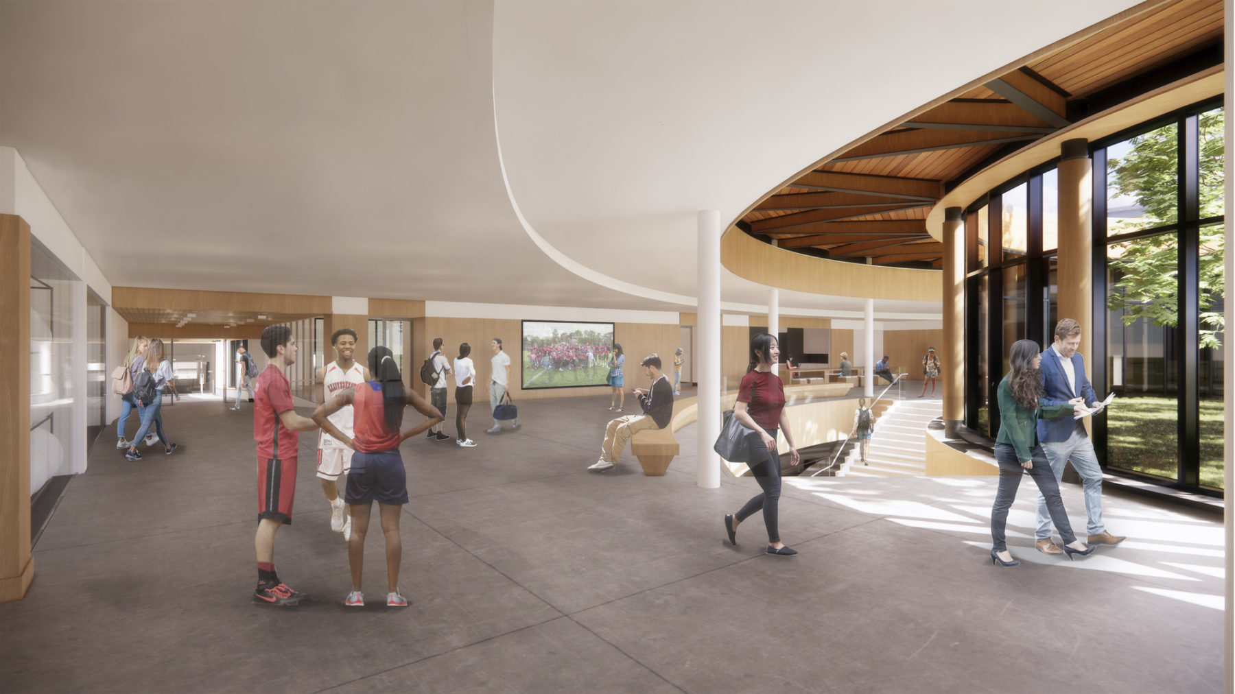 interior rendering of lobby